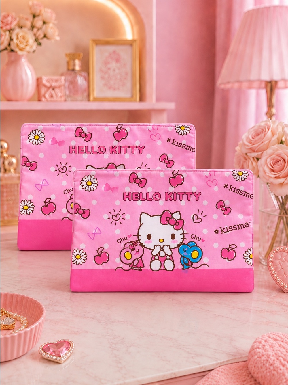 Large Hello Kitty Toiletry / Travel Bag – 10” x 14” – New With Tags